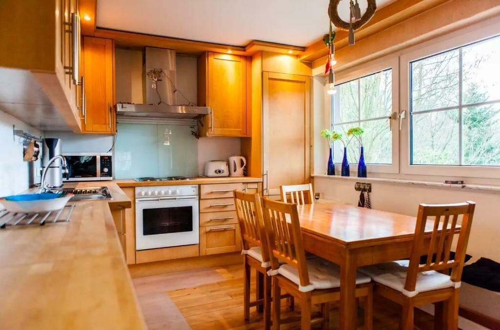 Keuken en wonen in Haus Am Berg